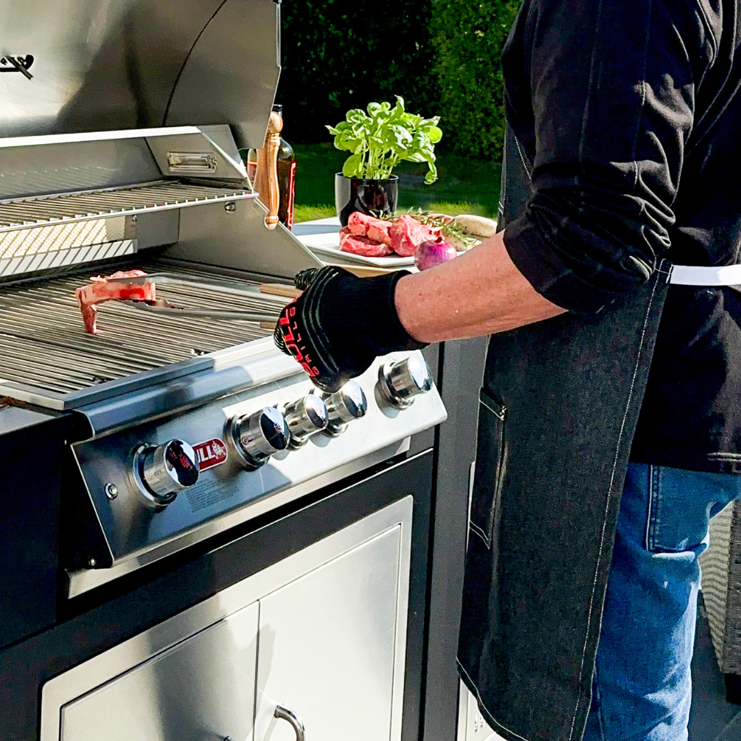 Bull BBQ Black Denim Apron